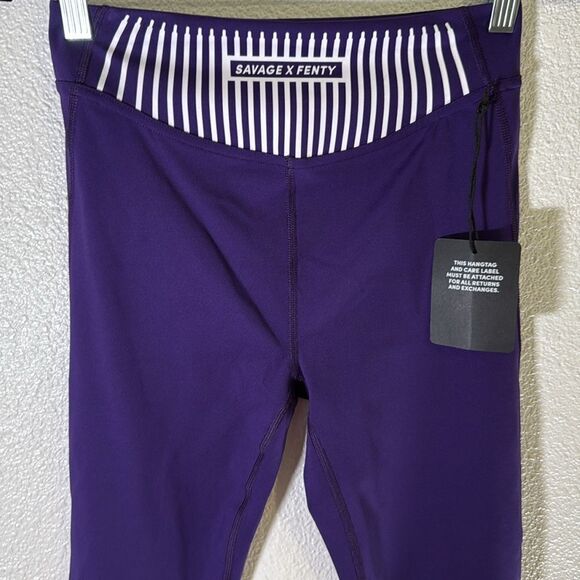 NWT-Savage X Fenty- Xccentuate High Waist Compression Leggings-Purple- Size Smal - Picture 4 of 10